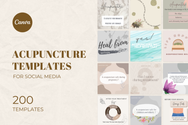 200 Acupuncture Templates for Social Media 1