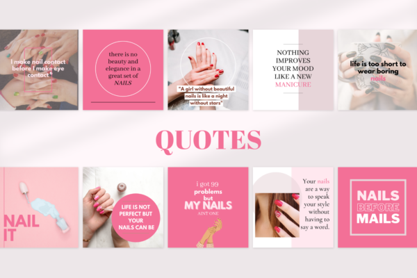 200 Artificial Nails Templates for Social Media 2