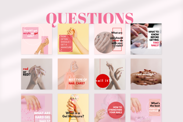 200 Artificial Nails Templates for Social Media 3