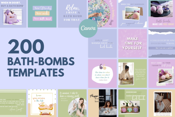 200 Bath Bombs Templates for Social Media 1