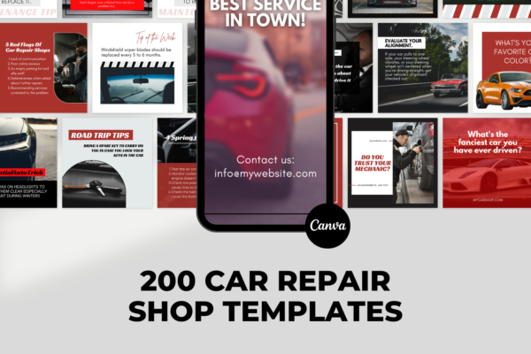 200 Car Repair Shop Templates for Social Media 1