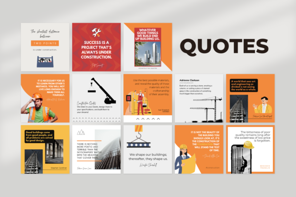 200 Construction Templates for Social Media 2